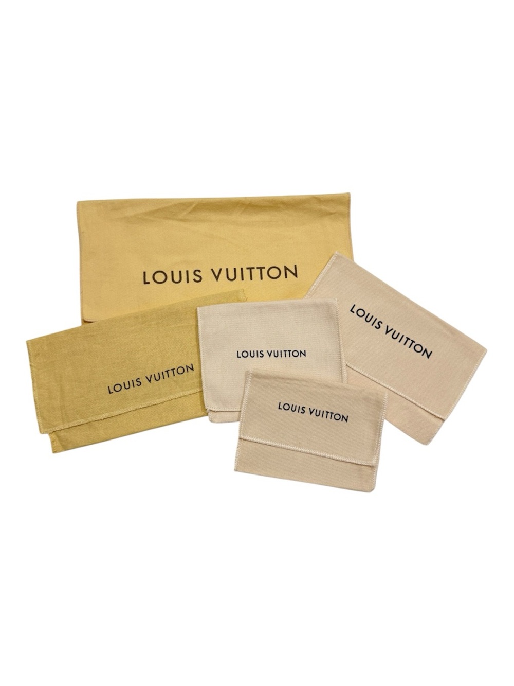 (5) Louis Vuitton Dust Bags Assorted Sizes For Wallets / Accessories